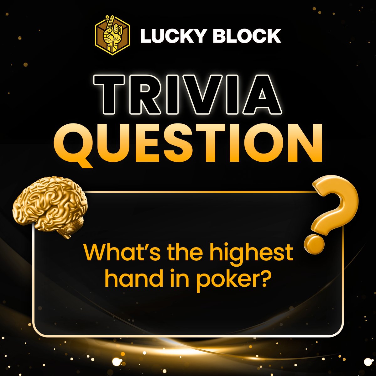 Ready to WIN your share of $100?
Let’s put your brain to the test 🧠🔥

To enter:
1️⃣ Smash that Like &amp; RT
2️⃣ Drop your answer below 💬
3️⃣ Tag a friend &amp; follow <a href="/_luckyblock/">Lucky Block Casino</a> 📱

⚡️ 5 trivia champs will be announced Wednesday!

Don’t miss your chance – stay smart, stay Lucky 🍀