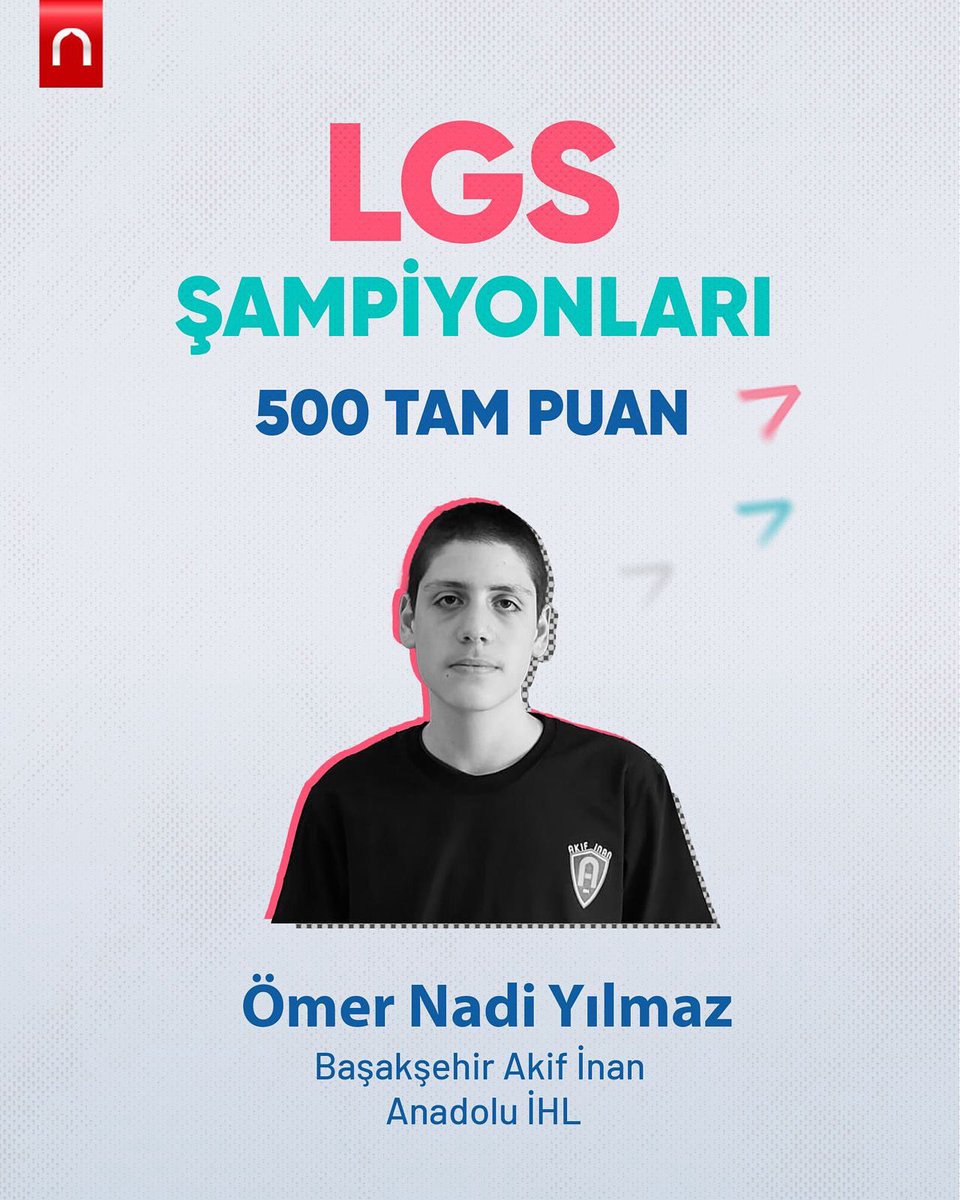LGS’de 500 tam puan alan Şampiyonumuz Ömer Nadi Yılmaz’ı tebrik ediyoruz😎✨

#lgs2025