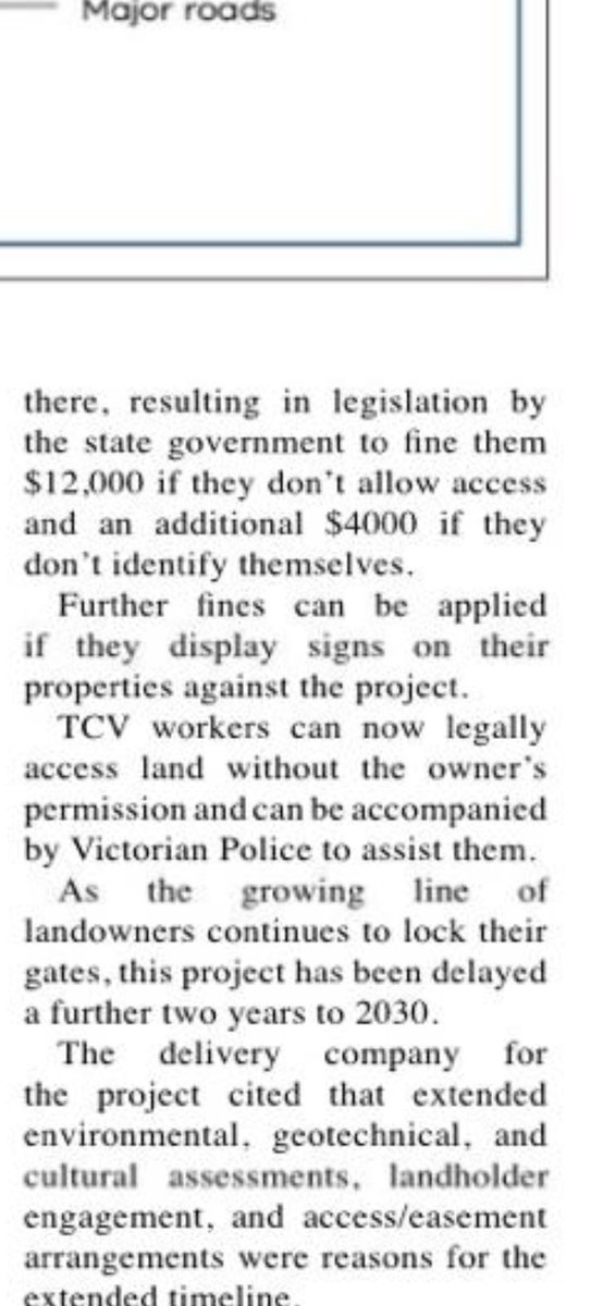 Have a look at this, Vic Government compulsory acquisition by stealth. $12,000 for not allowing them on OUR land, $4000 for not identifying ourselves, also fine for displaying signs against project. The clowns are out of control.