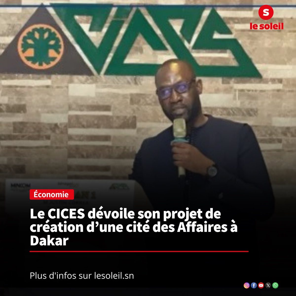 LeSoleilonline's tweet image. Le CICES lance son projet « Cité des Affaires », pour devenir un hub économique international, selon son DG Justin Correa.

📎 À lire ici👉 urlr.me/YJVF97

#CICES #Affaires #Économie #Sénégal