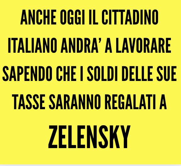 E questo è il mio buongiorno 🥴
Ma non solo a Zel.
A tutti e per tutto, tranne a noi italiani. 
Sei italiano? Muori!