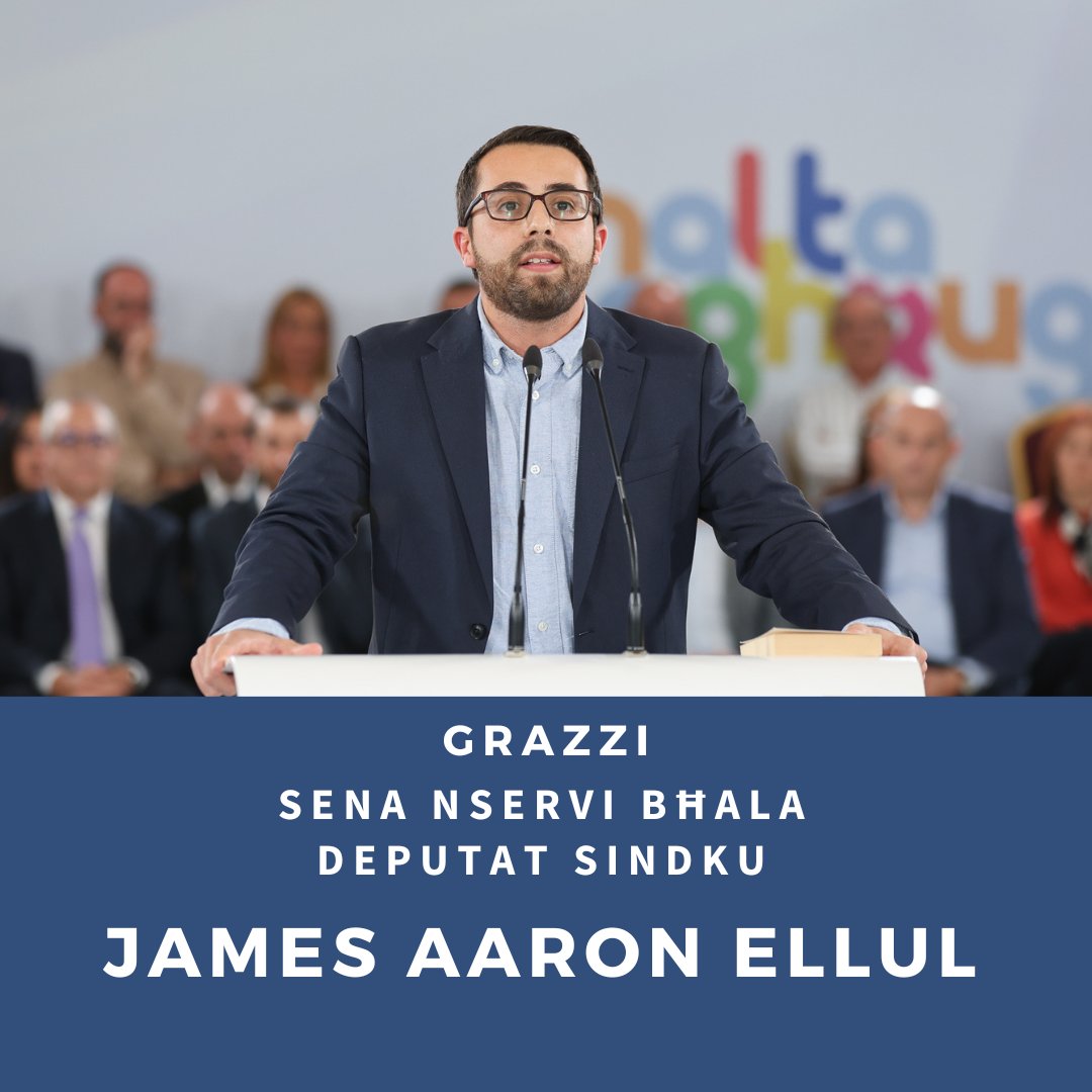 James Aaron Ellul (@jamesaaronellul) on Twitter photo Sena ilu, b'vot storiku ta' 4 favur u 1 kontra, ġejt approvat Deputat Sindku tal-Floriana.
Il-ħidma tkompli 🤝
<a href="/KLFloriana/">KL Floriana</a> I <a href="/PNmalta/">Partit Nazzjonalista</a> Sena ilu, b'vot storiku ta' 4 favur u 1 kontra, ġejt approvat Deputat Sindku tal-Floriana.
Il-ħidma tkompli 🤝
<a href="/KLFloriana/">KL Floriana</a> I <a href="/PNmalta/">Partit Nazzjonalista</a>