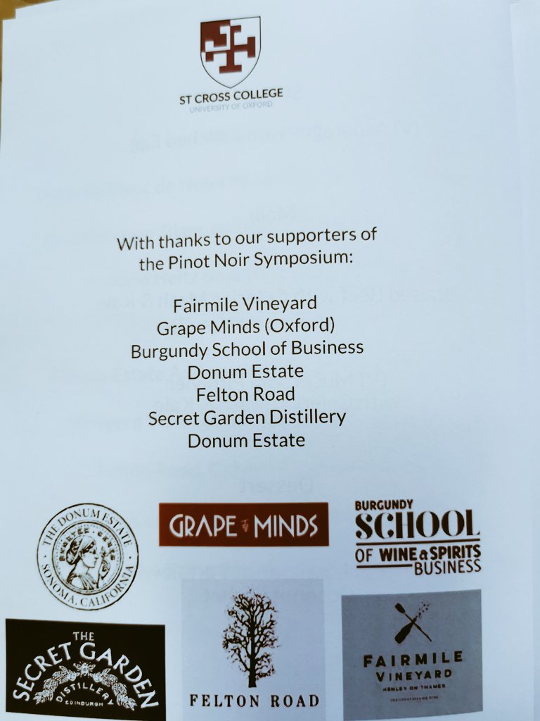 Wine experts from around the world are among the first to drink Fairmile's soon-to-be released Blanc de Noirs 2018, during Oxford's Pinot Noir Symposium.