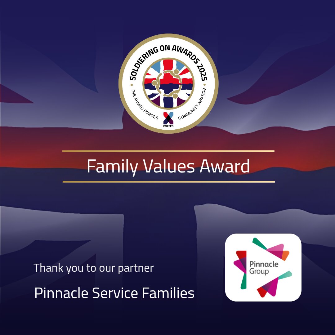Soldiering On Awards (@soldieronawards) on Twitter photo . <a href="/PinnacleSF/">Pinnacle Service Families</a> delivers National Accommodation Management Services for 49,000 Service Family homes across the UK.
We are proud to partner with them for the #SoldieringOnAwards Family Values category and thank them for their support.
Learn more at bit.ly/45s909B . <a href="/PinnacleSF/">Pinnacle Service Families</a> delivers National Accommodation Management Services for 49,000 Service Family homes across the UK.
We are proud to partner with them for the #SoldieringOnAwards Family Values category and thank them for their support.
Learn more at bit.ly/45s909B