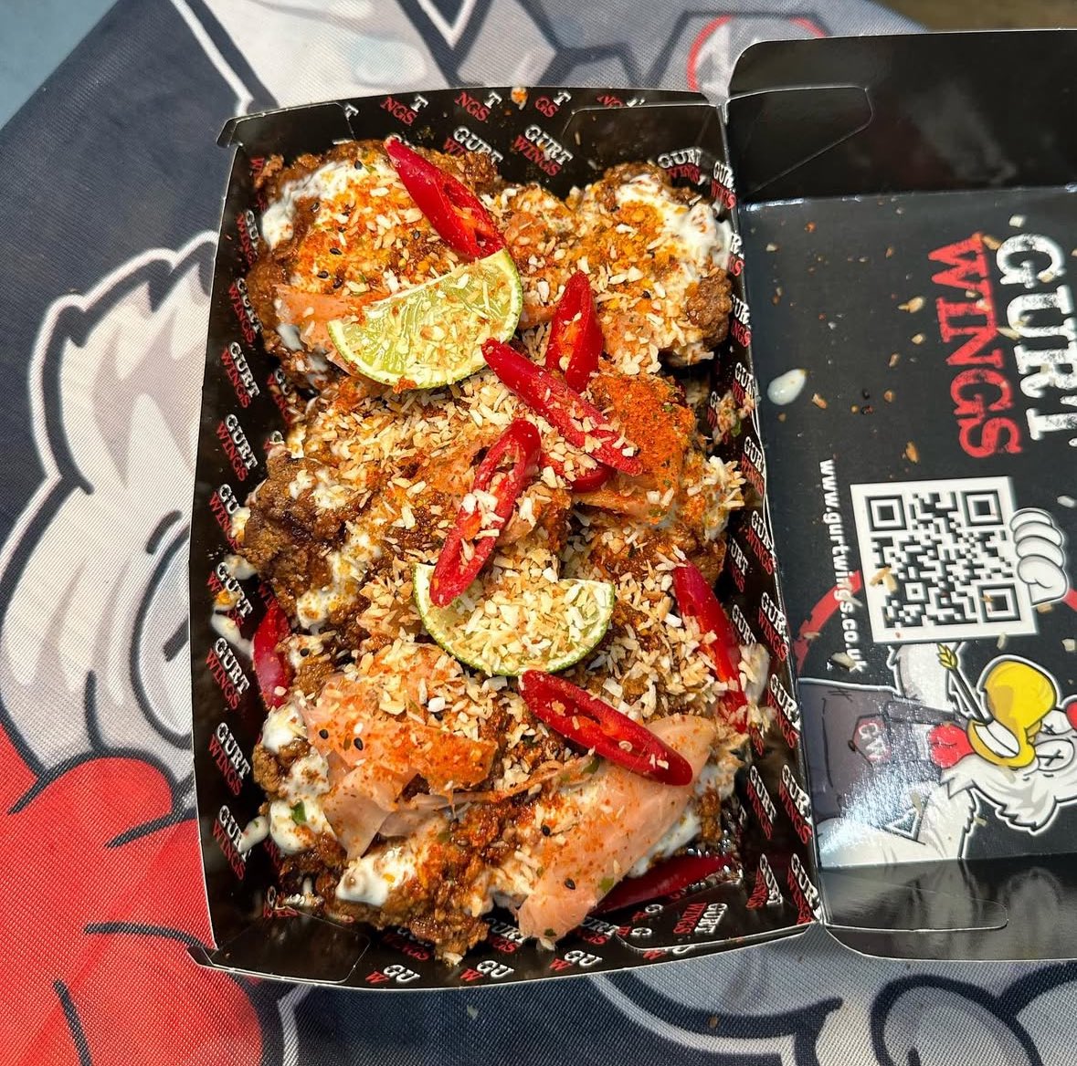 BLUE COLLAR 🌮🍔🍹 (@bluecollarfood) on Twitter photo NEW FROM GURT WINGS… THE GURTMANDU: Asian inspired chicken topped with chilli, lime, ginger syrup, creamy coconut drizzle, toasted coconut, togarashi, chilli slices & pickled ginger - now available from Blue Collar Corner and we love it already 🙌🐓🍻 NEW FROM GURT WINGS… THE GURTMANDU: Asian inspired chicken topped with chilli, lime, ginger syrup, creamy coconut drizzle, toasted coconut, togarashi, chilli slices & pickled ginger - now available from Blue Collar Corner and we love it already 🙌🐓🍻