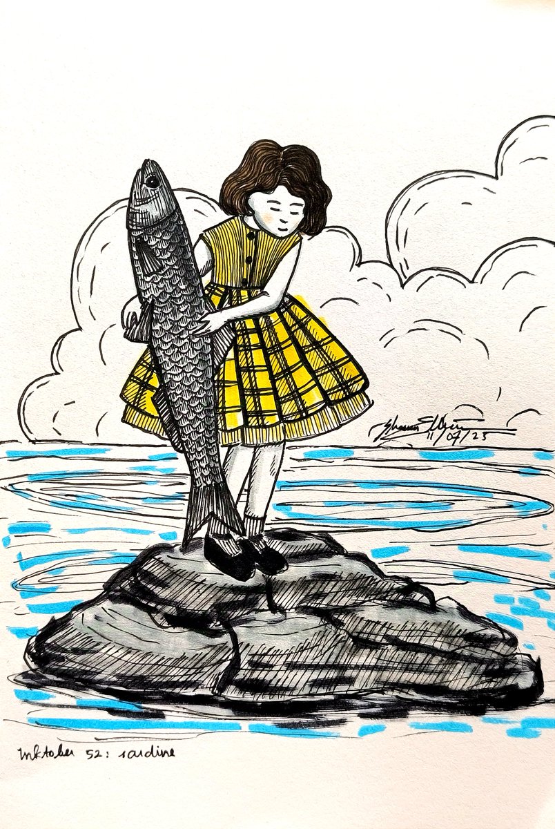 shawnellian's tweet image. Inktober 52: Sardines

#inktober #inktober52 #inktober52sardines #sardines #traditionalart #fairytale #childrensillustration #sketchbookdoodle #art #drawing #artmoots #artcommunity