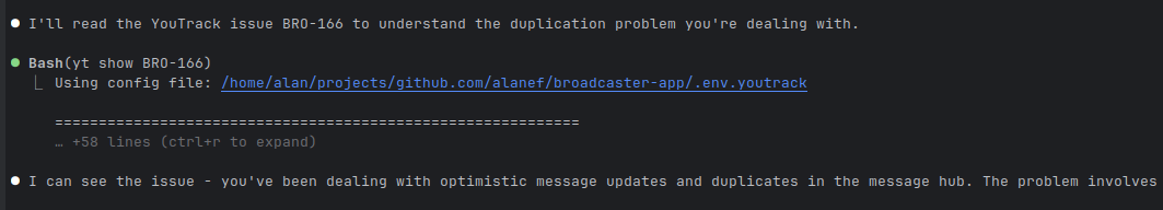 alanefuller's tweet image. This moring AI is a bit more matter of fact. Me: "Morning Claude, ready for work? I'm not looking forward to day, another day of circuslar issue about duplication, please read yt BRO-166 and get ready to work."