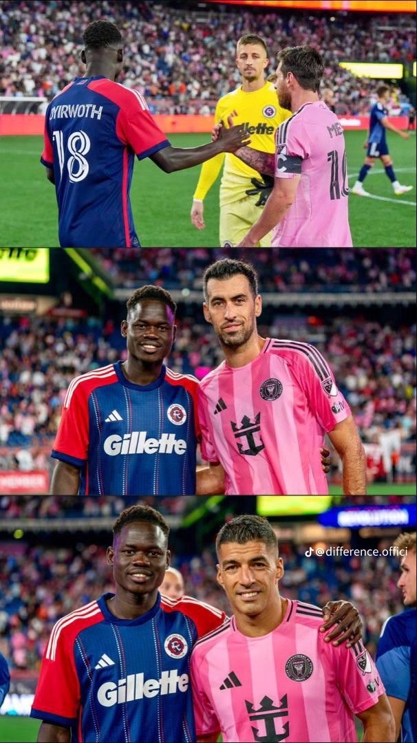 PromotahVago42's tweet image. A young boy from @AmusCollege made a dream to reality @allanoyirwoth18 having a handshake and photo moments with the legendary players @Messi @judialba @LuisSuarez9 @sergiobusiquet
As his team lost to @InterMiamiCF
