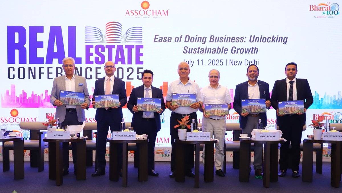 The release of the ASSOCHAM-CBRE India Knowledge Report "The New Paradigm in Indian Housing" at the Real Estate Conference 2025 – “Ease of Doing Business: Unlocking Sustainable Growth Opportunities” emerged as a defining highlight of the event, offering strategic insights into