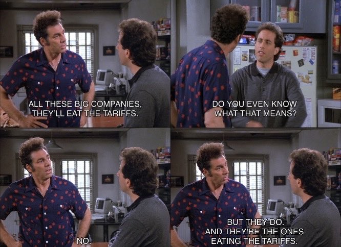 Never bet against Kramerica Industries. 

(Big Japanese companies can't eat heaping plates of taxes at the Tariff AYCE forever. But right now...)