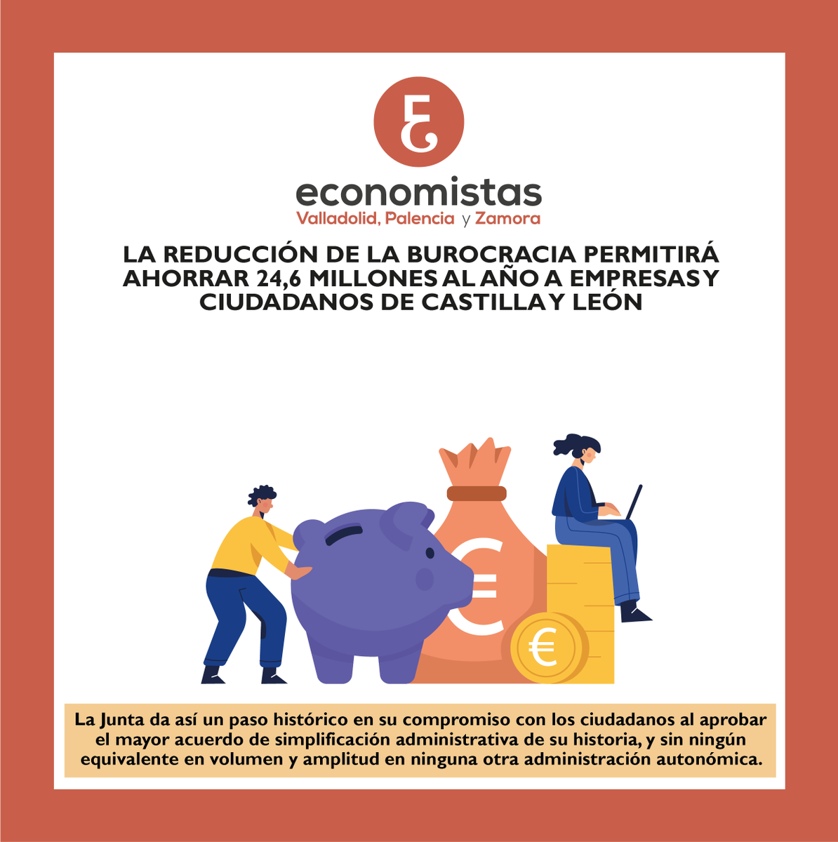 "La reducción de la burocracia permitirá ahorrar 24,6 millones al año a empresas y ciudadanos de Castilla y León"

<a href="/cyleconomica/">CyL Económica</a>   👉shorturl.at/dKbZ6

#ECOnomistaVAlor