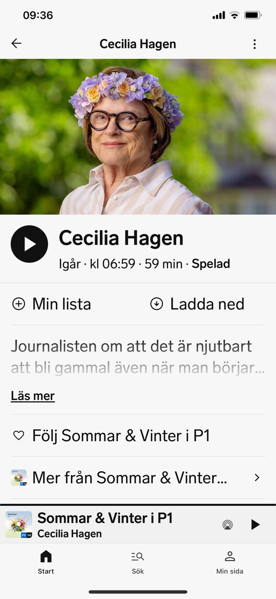 Underbart sommarprat med ⁦<a href="/ceciliahagen/">Cecilia Hagen</a>⁩