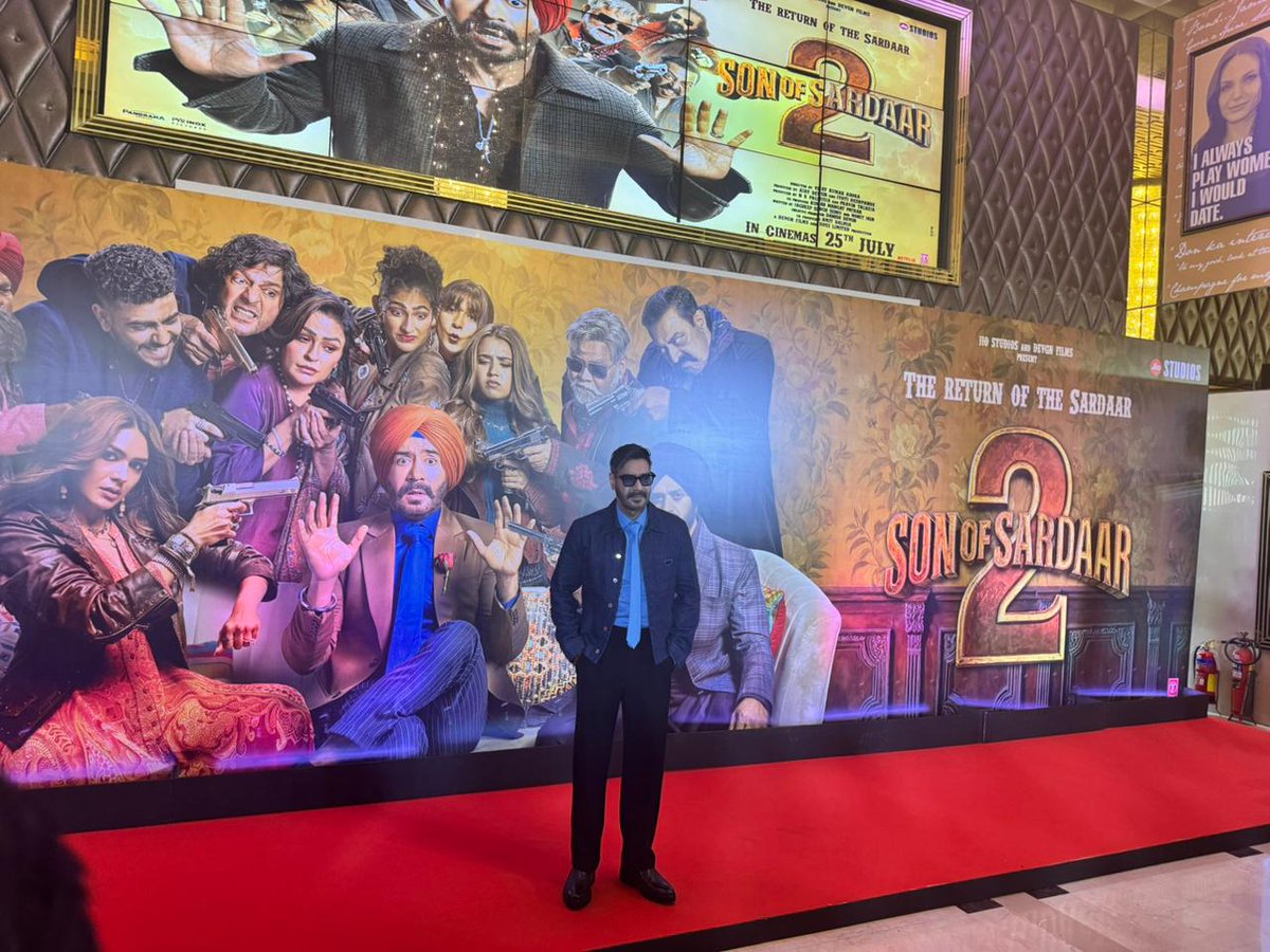 GuptaIan's tweet photo. The OG Jassi is here. 
All set for Grand trailer release. 
#SonOfSardaar2 
#SonOfSardaar2Trailer @ajaydevgn @ADFFilms @AjayDevgnMania https://t.co/Q0IINx2Ktv