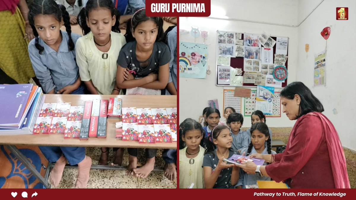 Following the divine teachings of Saint Dr. MSG Insan Ji, on the sacred occasion of Guru Purnima, Dera Sacha Sauda volunteers from Haldwani paid heartfelt tribute by donating books to underprivileged schoolchildren — nurturing education, igniting hope, and embodying the true