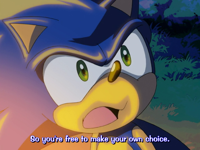 gitzartdumpo's tweet photo. People wonder why so many fans "gas up" the older adaptations like Sonic X.

It's night and day watching this scene in terms of Sonic's characterization.

And I know the context behind the panel, which makes it, and Whisper's treatment in the series, all the more infuriating. https://t.co/rYbu73tjy4
