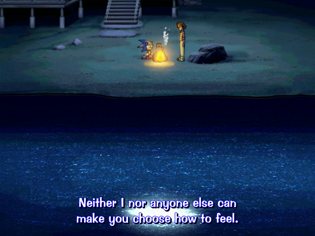 gitzartdumpo's tweet photo. People wonder why so many fans "gas up" the older adaptations like Sonic X.

It's night and day watching this scene in terms of Sonic's characterization.

And I know the context behind the panel, which makes it, and Whisper's treatment in the series, all the more infuriating. https://t.co/rYbu73tjy4