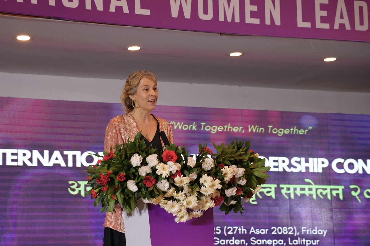 unwomennepal's tweet image. "Digital tools can unlock women’s entrepreneurial potential but only if we bridge the digital divide."
At #IWLC2025 our Rep @patriciaunwomen called for inclusive digital policies to empower women across Nepal.
@FWEANepal #DigitalInclusion #GenderEquality