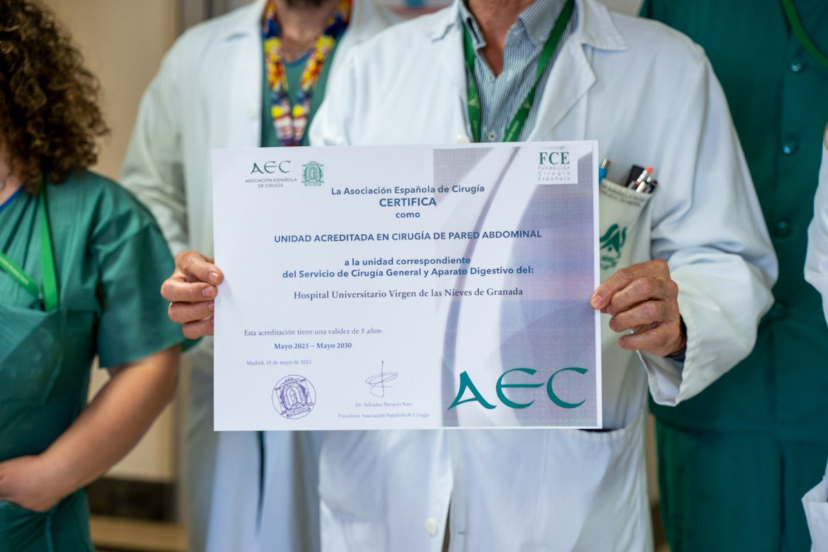 HUVN (@hospital_hvn) on Twitter photo 🔝 Enhorabuena al equipo de <a href="/CirugiaHuvn/">Cirugia General HUVN</a> por esta distinción que acredita la excelencia en cirugía de pared abdominal.
huvn.es/noticias/el-ho… 🔝 Enhorabuena al equipo de <a href="/CirugiaHuvn/">Cirugia General HUVN</a> por esta distinción que acredita la excelencia en cirugía de pared abdominal.
huvn.es/noticias/el-ho…