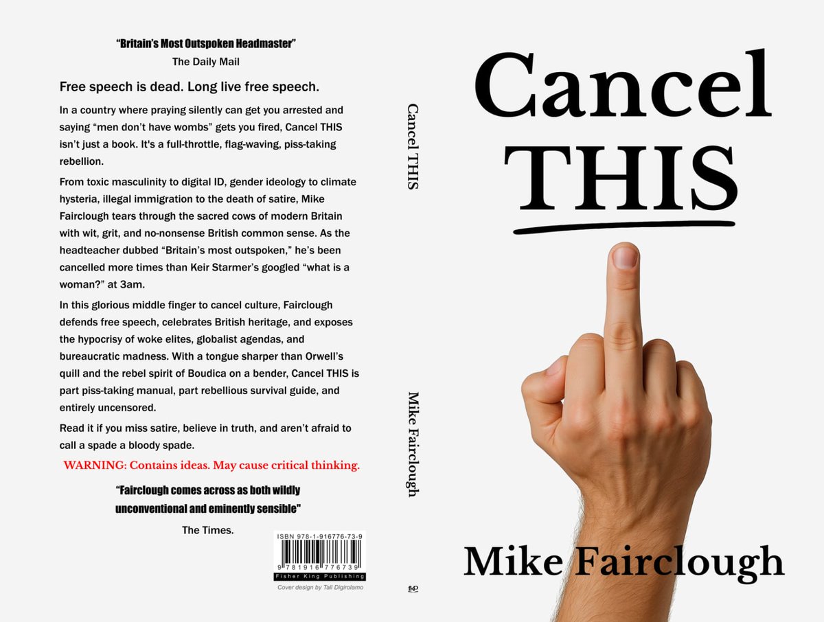 🚨BIG announcement dropping early next week…📚🔥
Find out exactly where &amp; when you can get your hands on a physical copy of Cancel THIS.

The establishment’s clamping down on free speech harder than Keir Starmer on a Ukrainian rentboy.

Time to blow the bloody doors off.💥🇬🇧