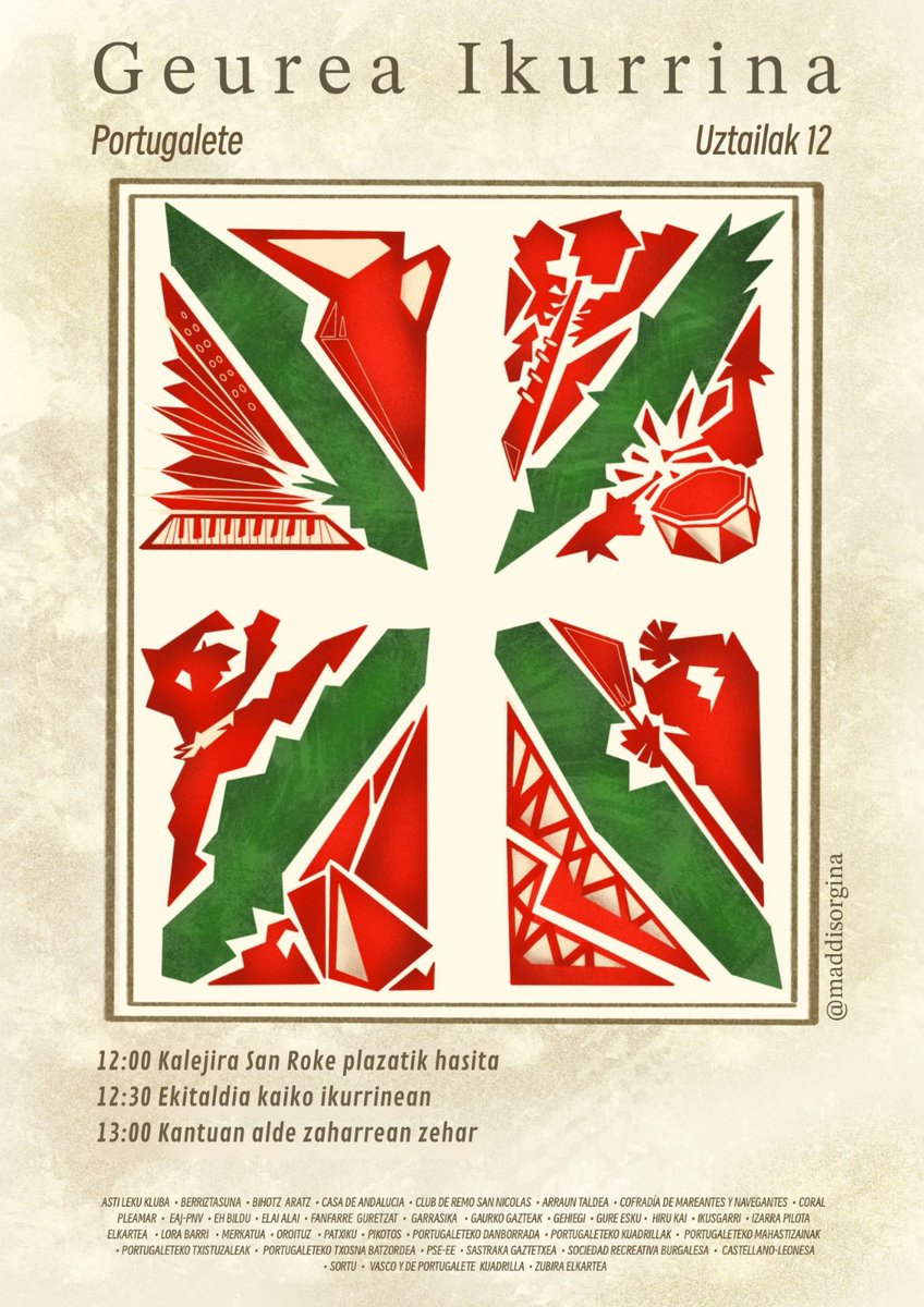 bilduportu's tweet photo. Portugaleteko EH Bilduk jarrillero guztiei dei egiten die, bihar, herriko elkarte eta eragileok antolatutako ekimenean parte hartzeko.

¡Nos vemos mañana a las 12:00 en la plaza San Roke!

Geurea ikurrina, geurea Euskal Herria!✊🏽 https://t.co/ixW2SF9LPz