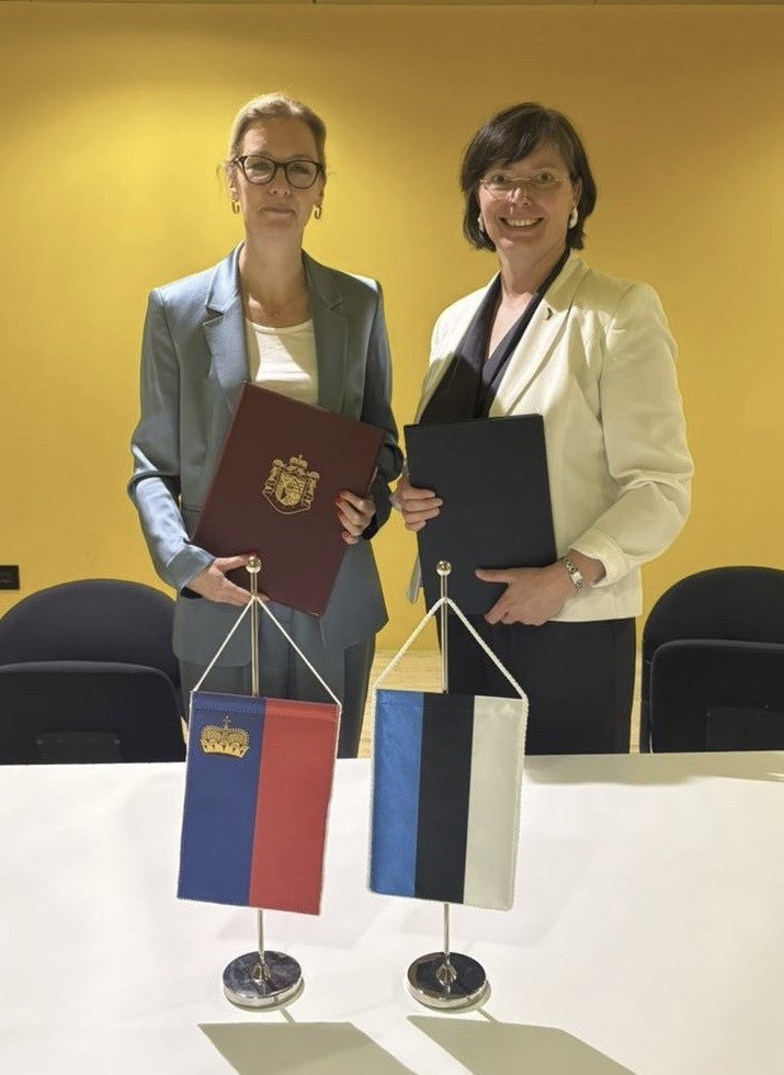 Lauri Bambus 🇪🇪 (@lauribambus) on Twitter photo Undersecretary <a href="/MariinRatnik/">Ambassador Mariin Ratnik</a> and Deputy PM, Foreign Minister Sabine Monauni <a href="/MFA_LI/">Liechtenstein MFA</a> signed Double Taxation Avoidance Agreement between #Estonia and #Liechtenstein 🇪🇪🤝🏻🇱🇮 on the margins of #URC2025 in Rome. Undersecretary <a href="/MariinRatnik/">Ambassador Mariin Ratnik</a> and Deputy PM, Foreign Minister Sabine Monauni <a href="/MFA_LI/">Liechtenstein MFA</a> signed Double Taxation Avoidance Agreement between #Estonia and #Liechtenstein 🇪🇪🤝🏻🇱🇮 on the margins of #URC2025 in Rome.