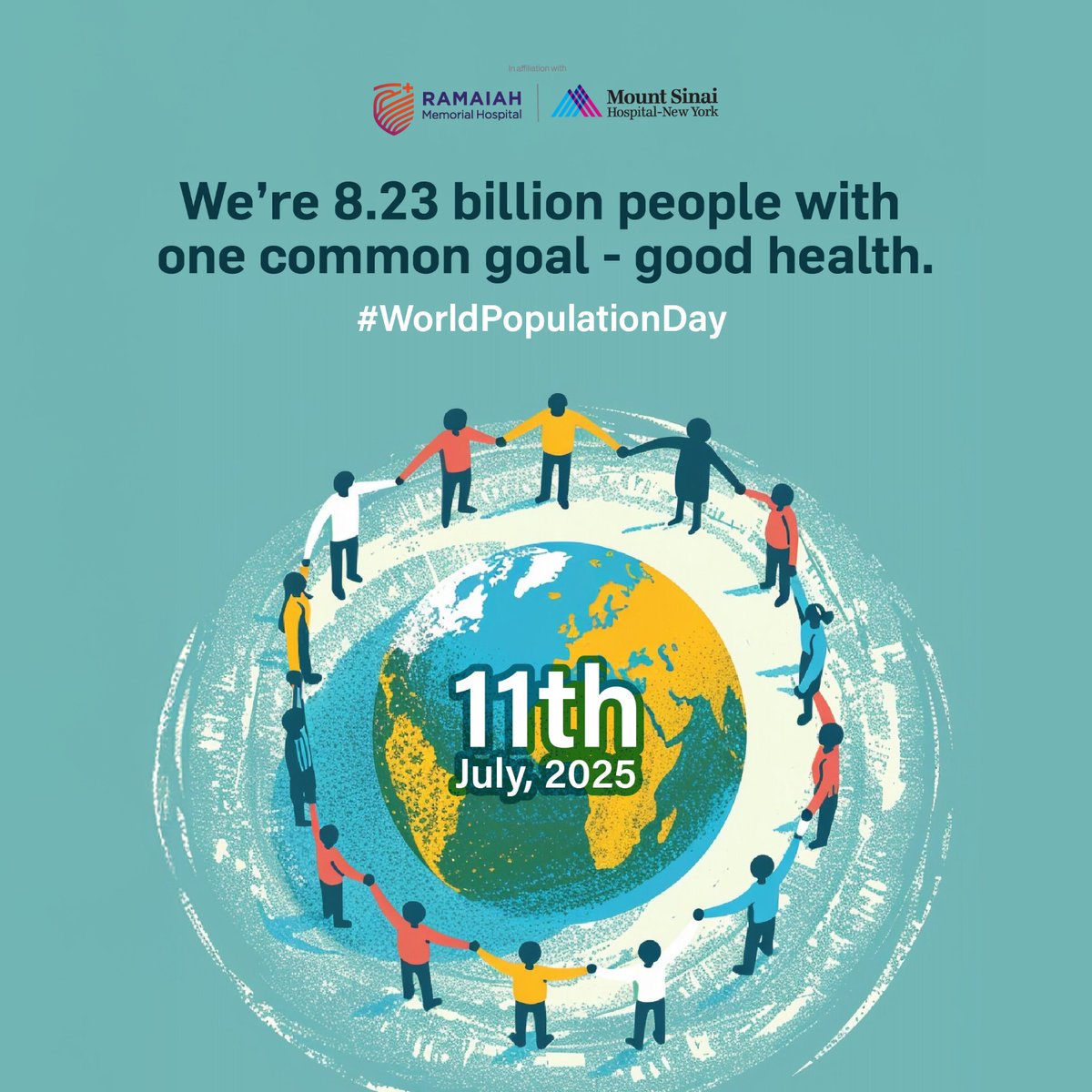 8.23 billion people, each with their own journey, culture, and story. But there’s one universal goal we all share - good health. This #WorldPopulationDay, let’s remember that a healthier world begins with access to healthcare, and we are equal only if we are healthy!
