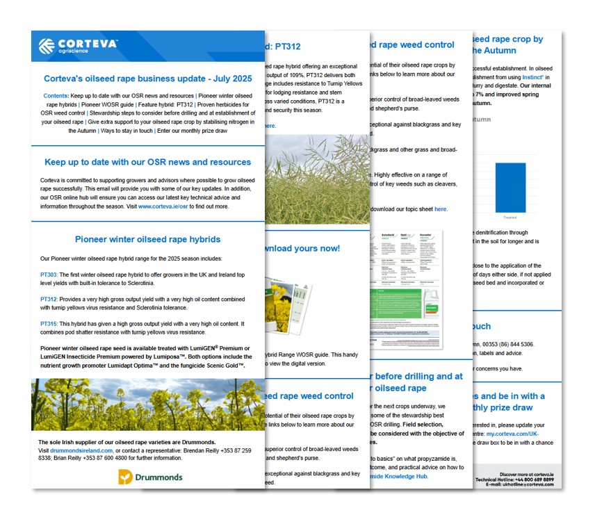 Read our latest OSR update to find out more about this season's top Pioneer hybrids &amp; our wide range of solutions for OSR growers. 

Topics include:
▶️Pioneer hybrids
▶️Proven herbicides for weed control
▶️Stewardship steps before drilling &amp; establishment

corteva.ie/news-and-resou…