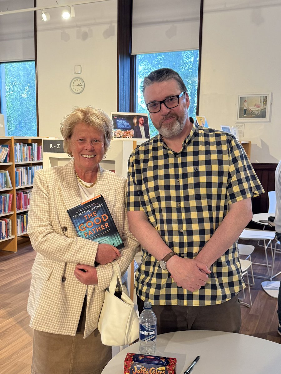 FionaBLees's tweet image. #TheGoodfather has gripped us all! Lots of insights but no spoilers 🫣
An entertaining and illuminating evening with @LiamMcIlvanney in his hometown of #Kilmarnock in the company of @ElizLawson Thanks to @EALeisure for all arrangements