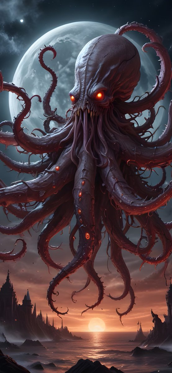 AndersonPe77's tweet photo. Lunar Eclipse Unleashes Underworld Horrors #FantasyHorror #EclipseNightmare #TentacleTerrors #HyperRealisticArt https://t.co/AnzcSxqcnN