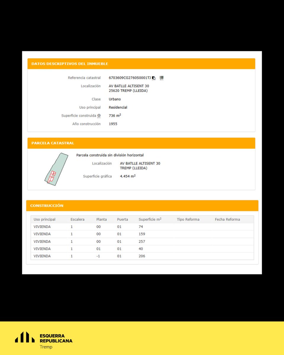 Després de l'exaltació del ple de dilluns... la calma ☝️

Hem rebut un escrit de l’alcaldessa on rectifica novament la ubicació del solar: no és ni al nº 35, ni al 38 del c/Alcalde Altisent —com va dir a l'últim ple— sinó que ara resulta que és al número 30. De moment... 😅