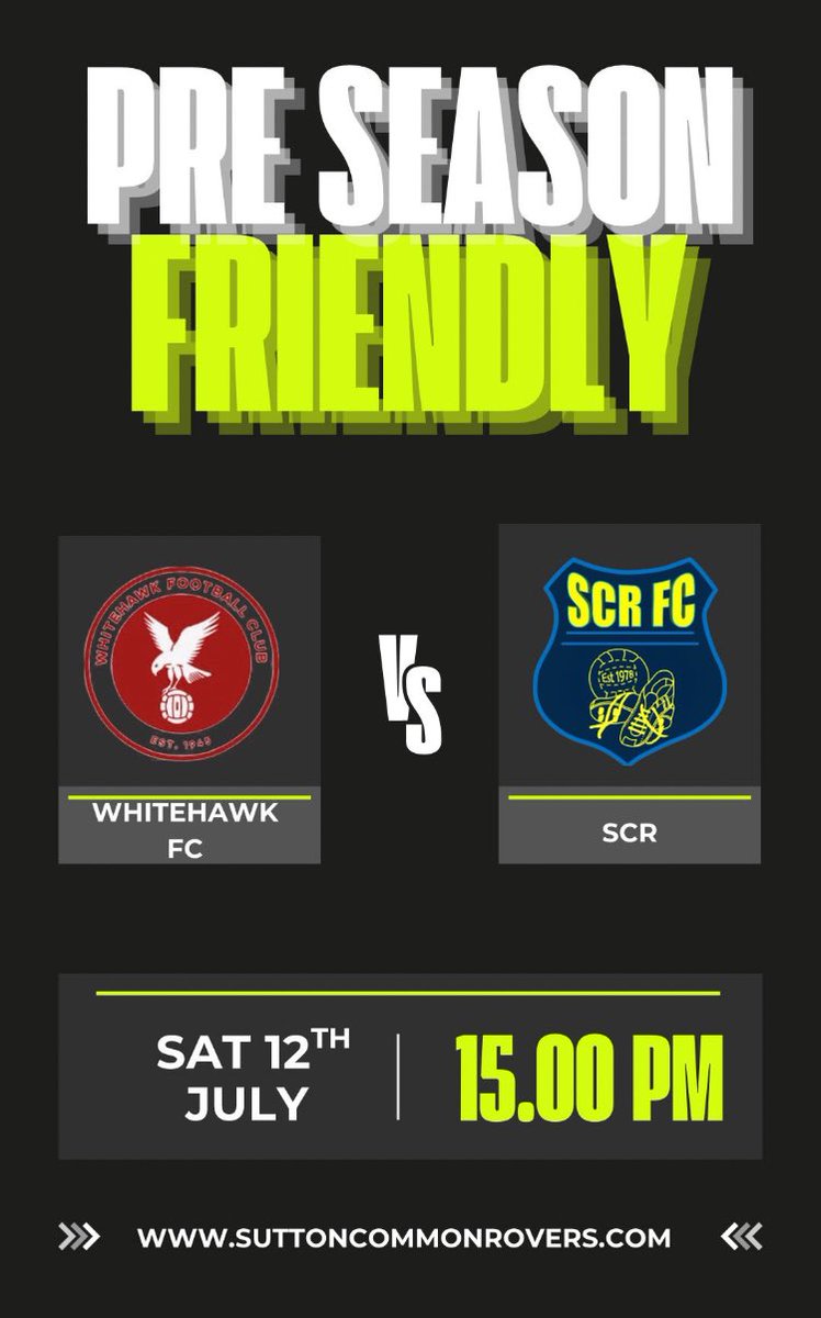 PRE SEASON ACTION TOMORROW 🤩

This weekend we travel up to Brighton for a fixture against <a href="/HawksFCOfficial/">Whitehawk FC</a> - the weather looks 🥵 

The last time the two sides faced was at  church road during pre season 22/23 

#SCR | #PRESEASON
