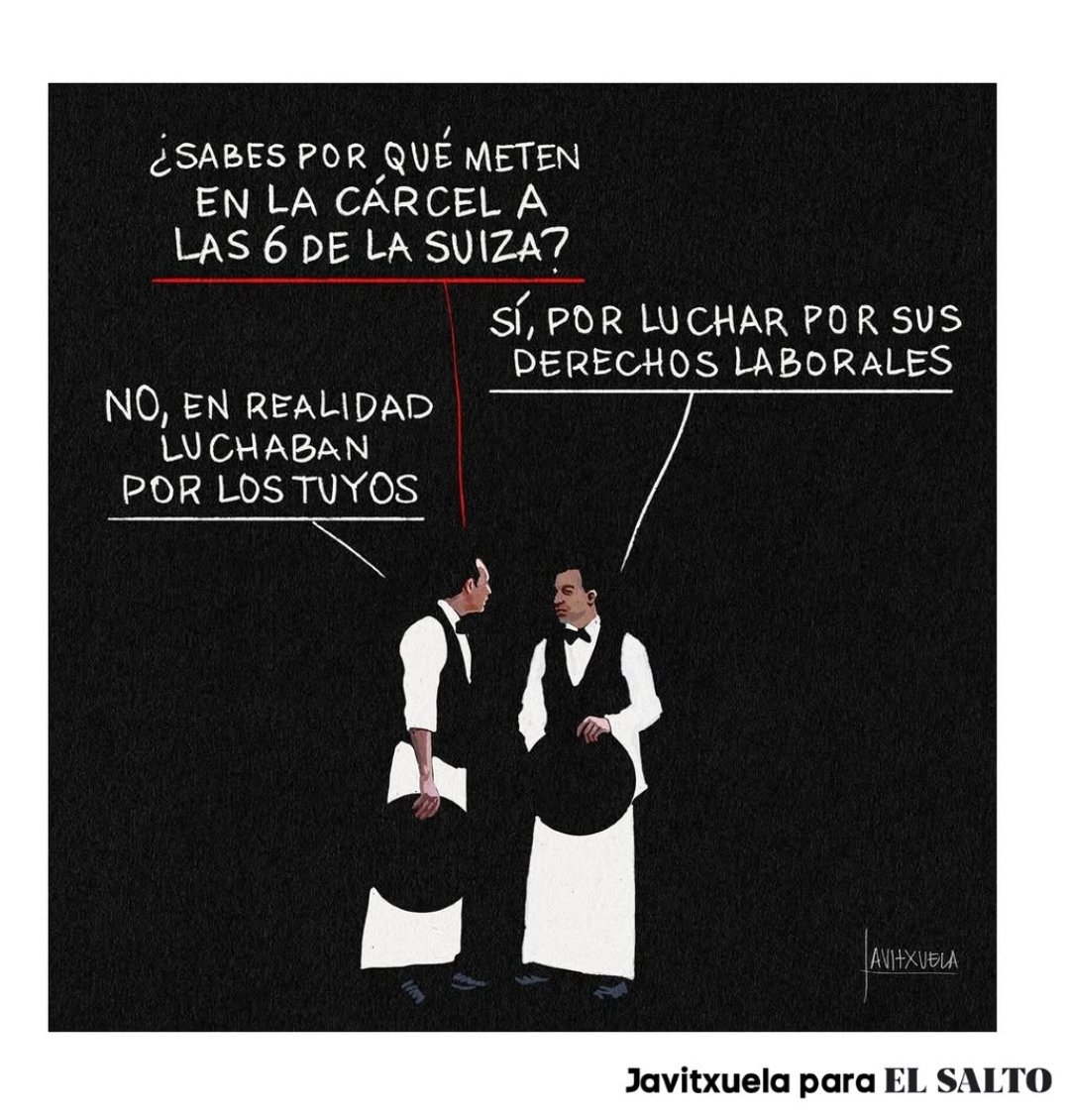 En CNT no dejamos solo a nadie. Aunque nos cueste la cárcel.
Hay otra forma de hacer sindicalismo.