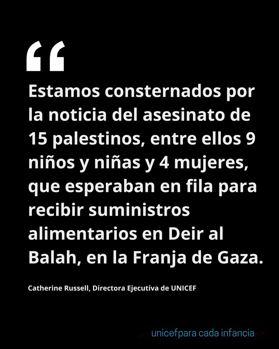 💔 Donia esperaba alimentos en Gaza cuando un ataque mató a su hijo de un año, Mohammed, horas después de decir sus primeras palabras. Ella resultó herida.
Murieron 15 personas, 9 eran niños.
La infancia en Gaza no puede esperar más.
Alto el fuego y ayuda humanitaria YA