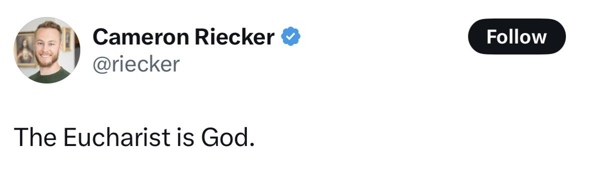 The Catholic Eucharist is another Jesus, a counterfeit and an anti-Christ. Transubstantiation was never taught by Jesus nor the apostles. Cameron I did a 3 hour chat on the eucharist with Catholic Adrian on my Youtube. Invitations still open to you too!