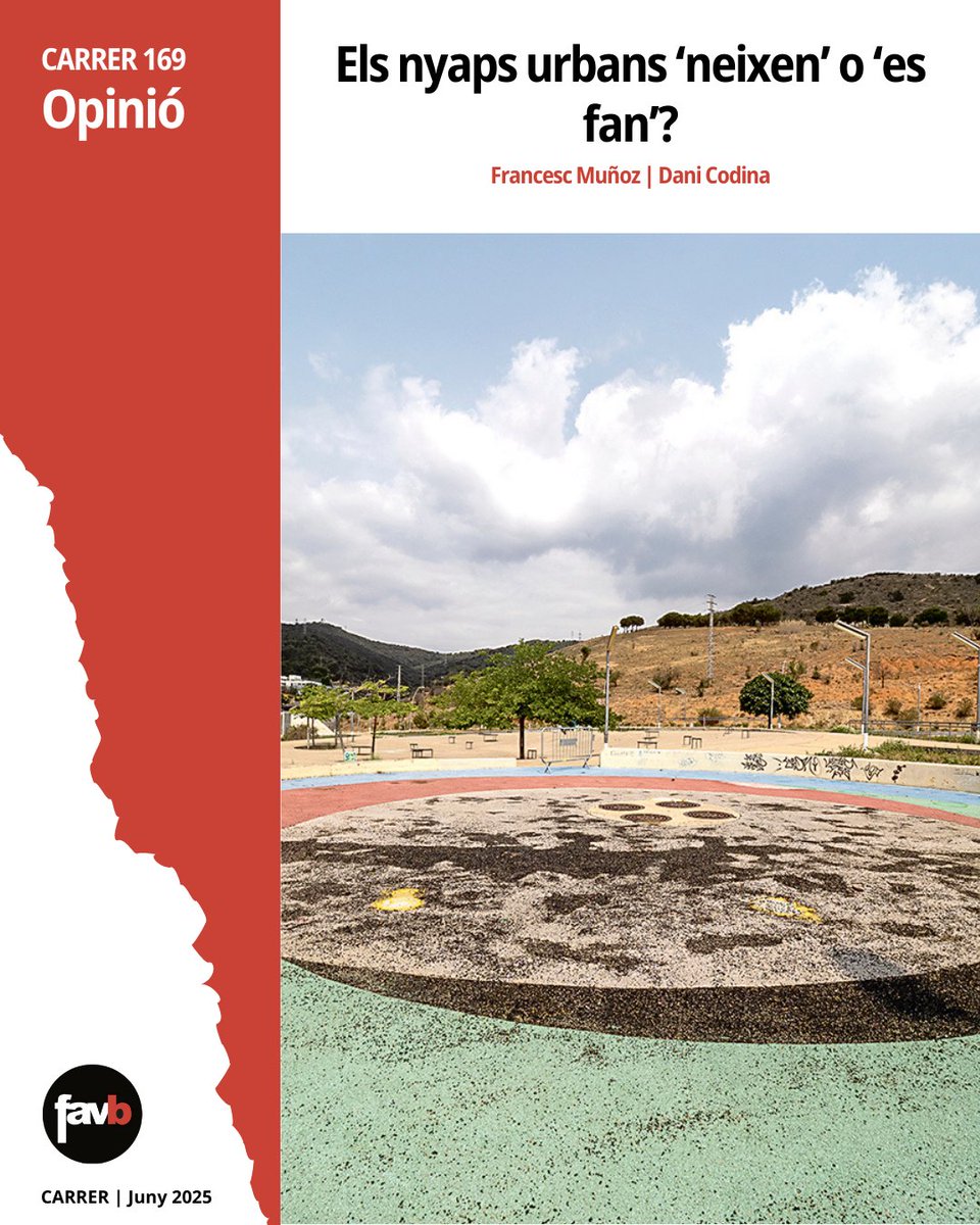 laveudelcarrer's tweet image. 🔴 CARRER 169 | "La percepció d’un urbanisme de nyaps acostuma a ser un bon termòmetre de la manca de connexió entre les polítiques urbanes i les necessitats i desitjos de la població"
✍️ Francesc Muñoz
📸 @dani_codina
🔗 carrer.cat/article/els-ny…