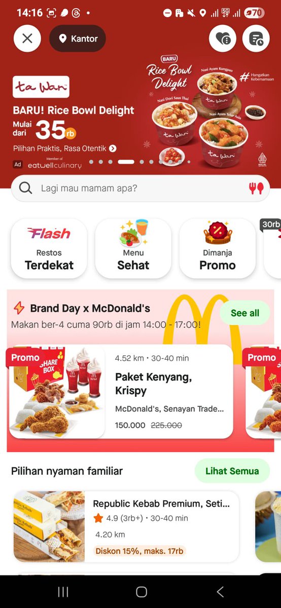 craxyforluv's tweet image. Tadi sore nongkrong bertiga, terus iseng buka GoFood… McD GoFood Cuma 90rb. Langsung split bill bertiga, kenyang hemat!