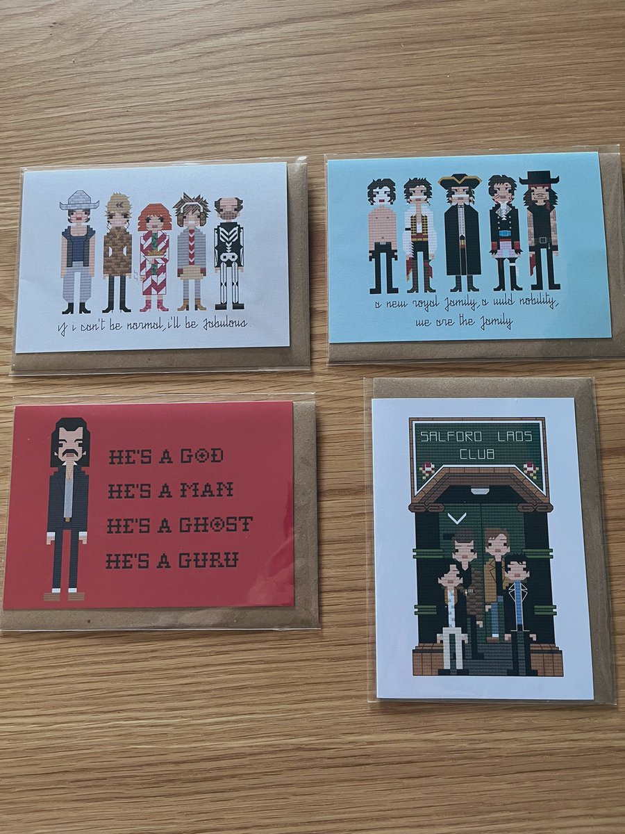Today’s post out from etsy.com/shop/8bitnorth… inc Bowie, Kraftwerk, Pet Shop Boys, Kate Bush, David Lynch, Debbie Harry, Vic &amp; Bob, The Cure, Elvis, Bowie &amp; Faithfull, Nick Cave, Adam Ant, The Smiths &amp; Alma’s Not Normal.