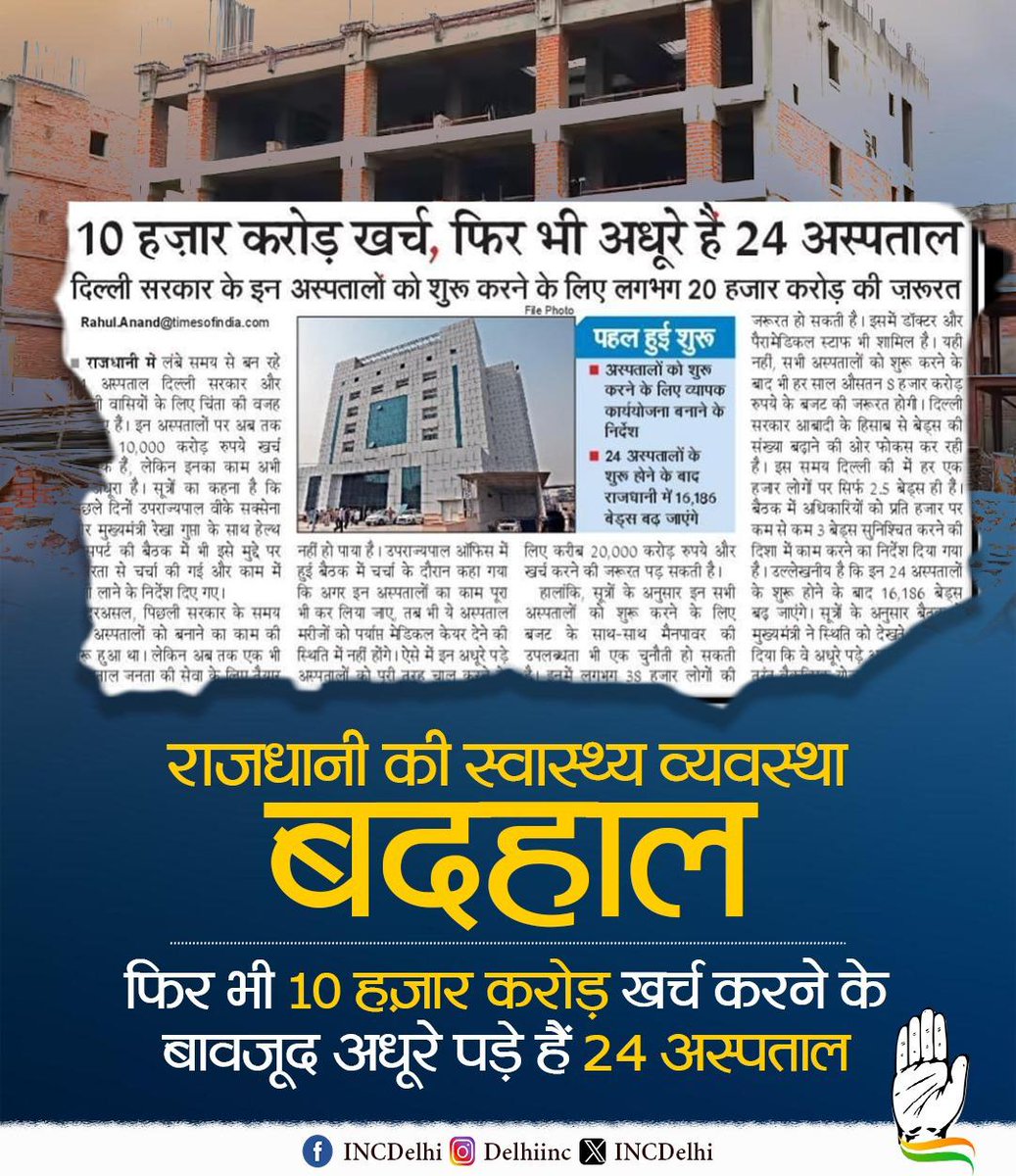 Delhi Congress (@incdelhi) on Twitter photo 10 рд╣рдЬрд╝рд╛рд░ рдХрд░реЛрдбрд╝ рдЦрд░реНрдЪ рдХрд░рдиреЗ рдХреЗ рдмрд╛рд╡рдЬреВрдж рджрд┐рд▓реНрд▓реА рдореЗрдВ 24 рдЕрд╕реНрдкрддрд╛рд▓ рд╢реБрд░реВ рд╣реЛрдиреЗ рдХреА рд░рд╛рд╣ рджреЗрдЦ рд░рд╣реЗ рд╣реИрдВред
рджрд┐рд▓реНрд▓реА рдХреА рд╕реНрд╡рд╛рд╕реНрдереНрдп рд╕реБрд╡рд┐рдзрд╛рдУрдВ рдХреЛ рд▓реЗрдХрд░ рд╕рд░рдХрд╛рд░ рдХрд┐рддрдиреА рдЧрдВрднреАрд░ рд╣реИ, рдЗрд╕рдХрд╛ рдЕрдВрджрд╛рдЬрд╛ рдЖрдк рдЦрд╝реБрдж рд▓рдЧрд╛ рд▓реАрдЬрд┐рдпреЗред
#Delhi
#HealthFacilities 10 рд╣рдЬрд╝рд╛рд░ рдХрд░реЛрдбрд╝ рдЦрд░реНрдЪ рдХрд░рдиреЗ рдХреЗ рдмрд╛рд╡рдЬреВрдж рджрд┐рд▓реНрд▓реА рдореЗрдВ 24 рдЕрд╕реНрдкрддрд╛рд▓ рд╢реБрд░реВ рд╣реЛрдиреЗ рдХреА рд░рд╛рд╣ рджреЗрдЦ рд░рд╣реЗ рд╣реИрдВред
рджрд┐рд▓реНрд▓реА рдХреА рд╕реНрд╡рд╛рд╕реНрдереНрдп рд╕реБрд╡рд┐рдзрд╛рдУрдВ рдХреЛ рд▓реЗрдХрд░ рд╕рд░рдХрд╛рд░ рдХрд┐рддрдиреА рдЧрдВрднреАрд░ рд╣реИ, рдЗрд╕рдХрд╛ рдЕрдВрджрд╛рдЬрд╛ рдЖрдк рдЦрд╝реБрдж рд▓рдЧрд╛ рд▓реАрдЬрд┐рдпреЗред
#Delhi
#HealthFacilities