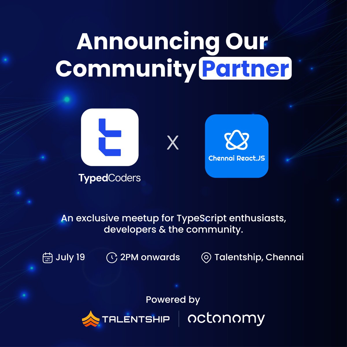 chennaireact's tweet image. Weโre proud to support @typedcoders as a community partner for their upcoming dev meetup! ๐
๐๏ธ July 19 | ๐ 2โ5:30 PM
๐ Talentship
๐ก 3 tech talks
๐ค Dev networking
๐ Event: lu.ma/x4jmpo9x
๐ฅ Community: lnkd.in/g5PQBUPu
Join the fun
#ChennaiReact #Typedcoders