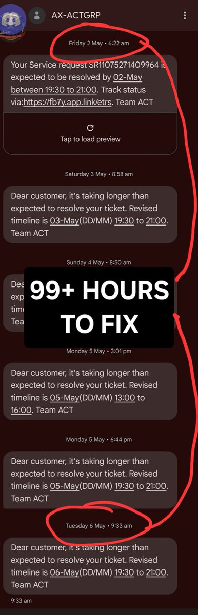 cpt_cross's tweet photo. @ACTFibernet are you guys training us for a post-internet world? Because these multi-day outages are getting a bit too frequent. Some of us actually rely on stable internet to work.
Your team KNOWS I work from home, yet it takes DAYS.
Fix it or disconnect me on 19th (due date). https://t.co/2r3SegqDTe