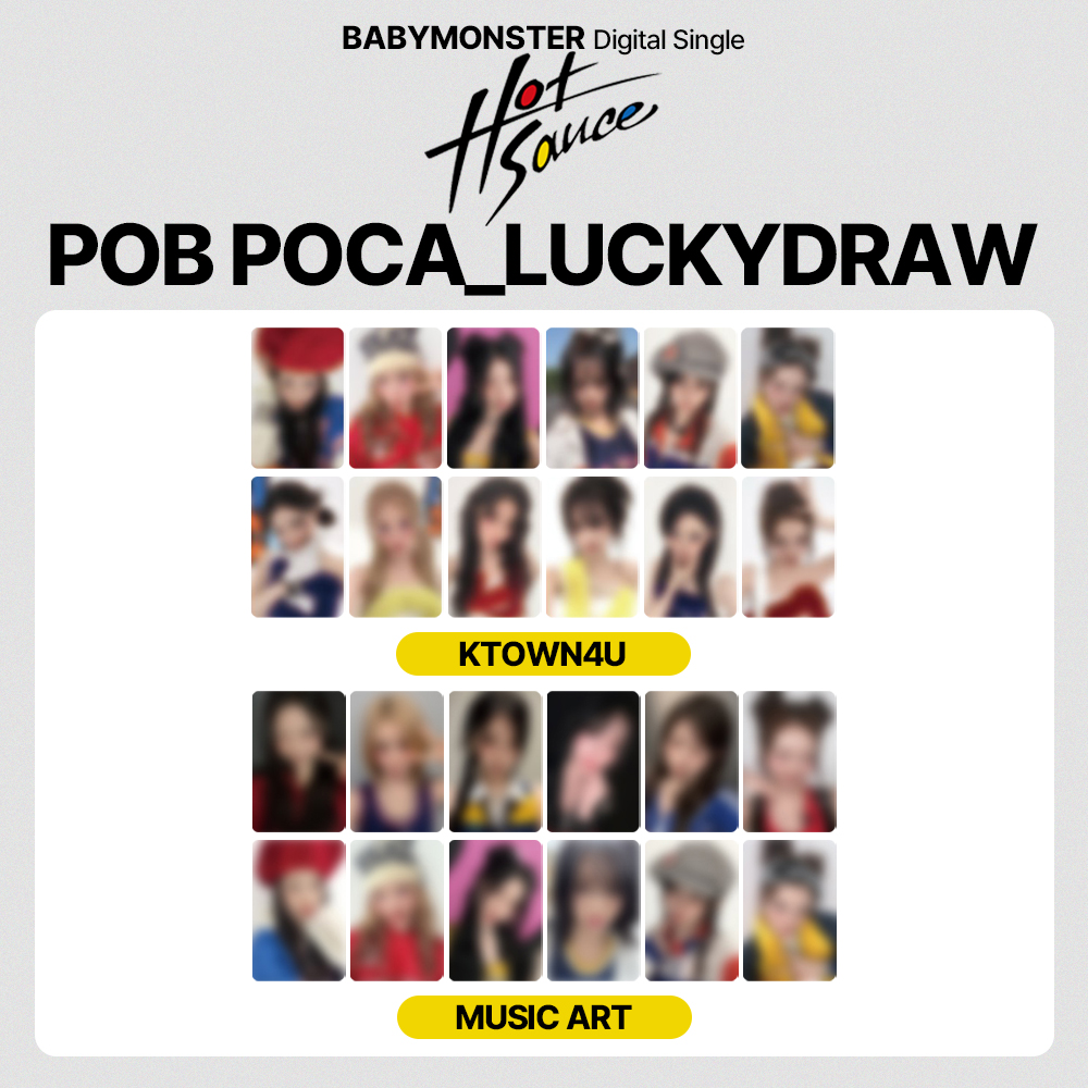 ✨BABYMONSTER Digital Single ' HOT SAUCE ' ✨ LUCKYDRAW PHOTOCARD