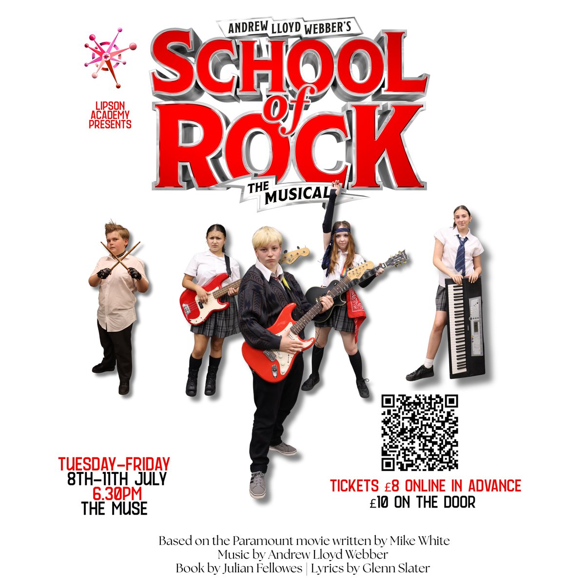 Still rocking it 🎸⚡️💥

Today is your last chance to see our knocking-em-dead-in-the-aisles production of School of Rock - The Musical.

Curtain up in the Muse is 6.30pm

Tickets £10 on the door or £8 in advance from ticketsource.co.uk/lipson-co-oper…

#LipsonLife 💙
