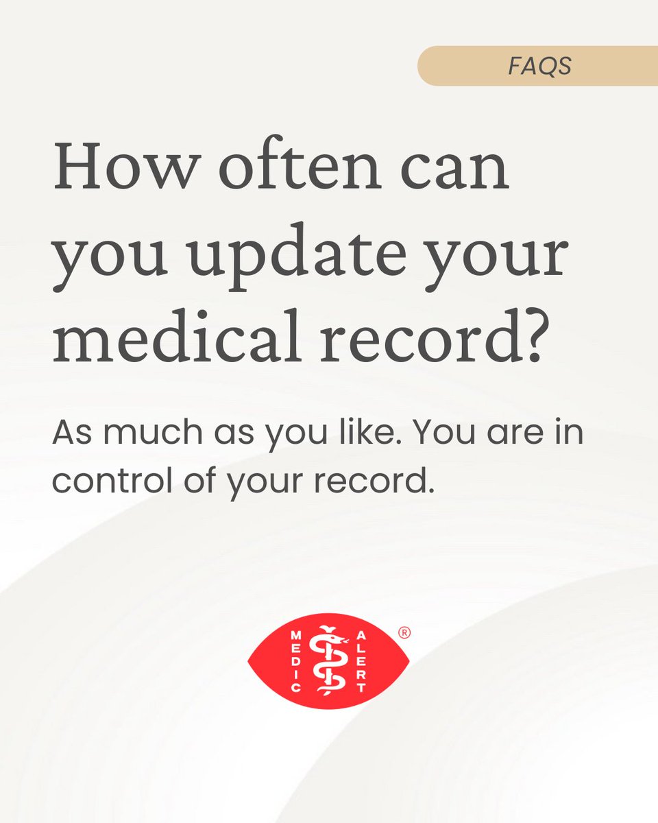 With MedicAlert, you can update your medical record whenever you need to because you should always be in charge of your own care.

🛡️ Confidence in every moment
📋 Support that adapts to you

#MedicAlertUK #PeaceOfMindEveryDay