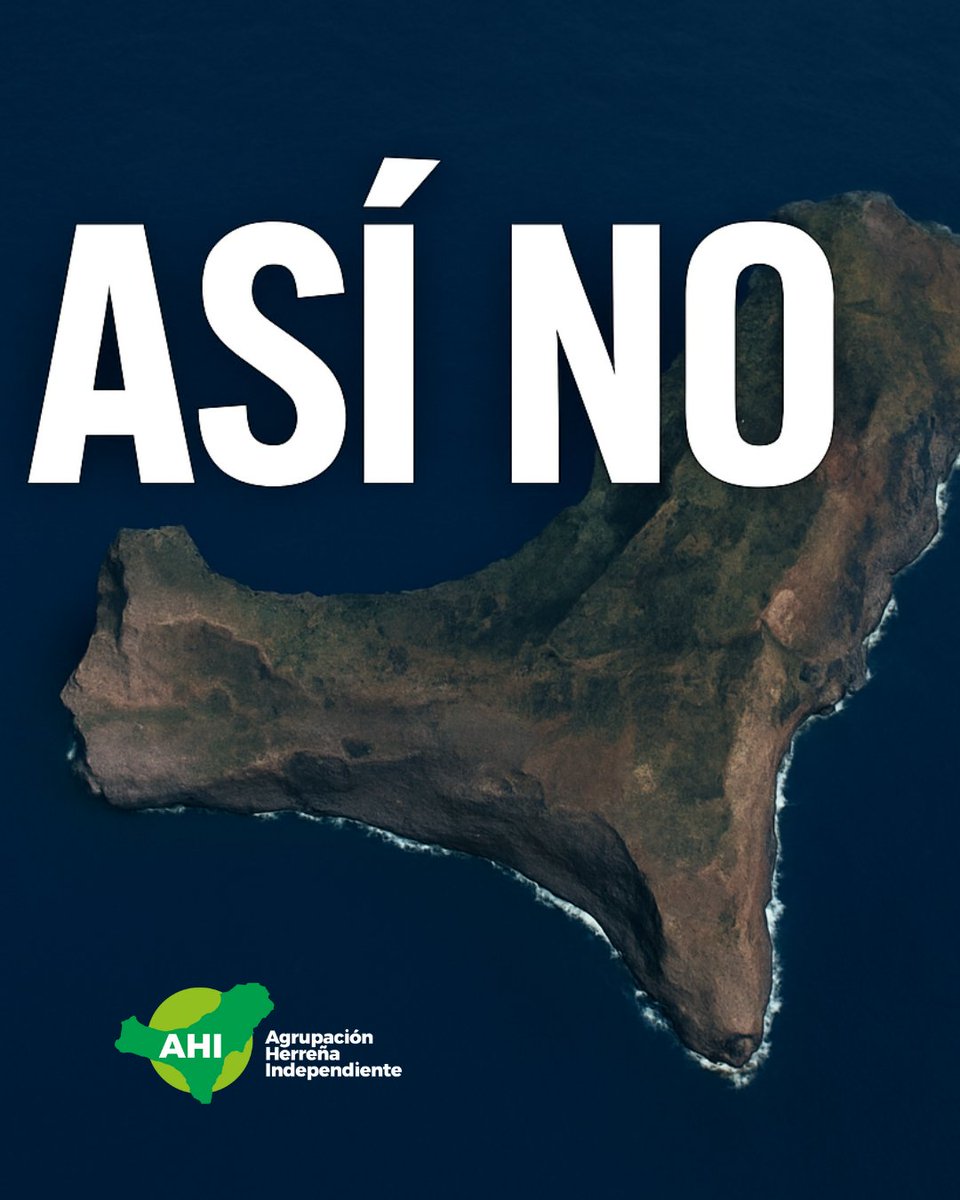 📢 HOY en el Cabildo de El Hierro
🕙 10:00 – PSOE, Asamblea Herreña e IUC aceptan que Madrid gestione el Parque Nacional.
🕛 12:00 – AHI defiende que lo gestione el Cabildo.
David Cabrera votará a favor del Parque Nacional.
👉 ¡No a la imposición!
#ElHierro #AsíNo #ParqueNacional