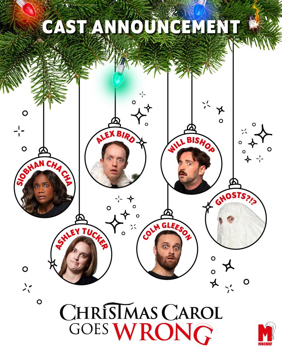 mischiefcomedy's tweet image. Christmas has come early 🎄
Because it’s time to meet our cast of Christmas Carol Goes Wrong on tour AND in the West End!
Don't be a Scrooge! 😂 Get your tickets now and join them for this festive fiasco: christmascarolgoeswrong.com