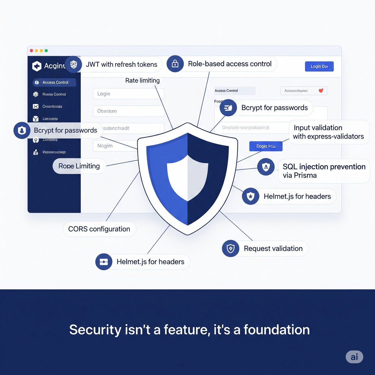danitiestech's tweet image. Researched POS security best practices:
#Authentication:
&amp;gt; JWT with refresh tokens
&amp;gt; Role-based access control
&amp;gt; Rate limiting

#DataProtection:
&amp;gt; bcryptjs for passwords
&amp;gt; Input validation with express-val
&amp;gt; SQL injection prevention via Prisma
#Security #buildInPublic
👇 👇 👇