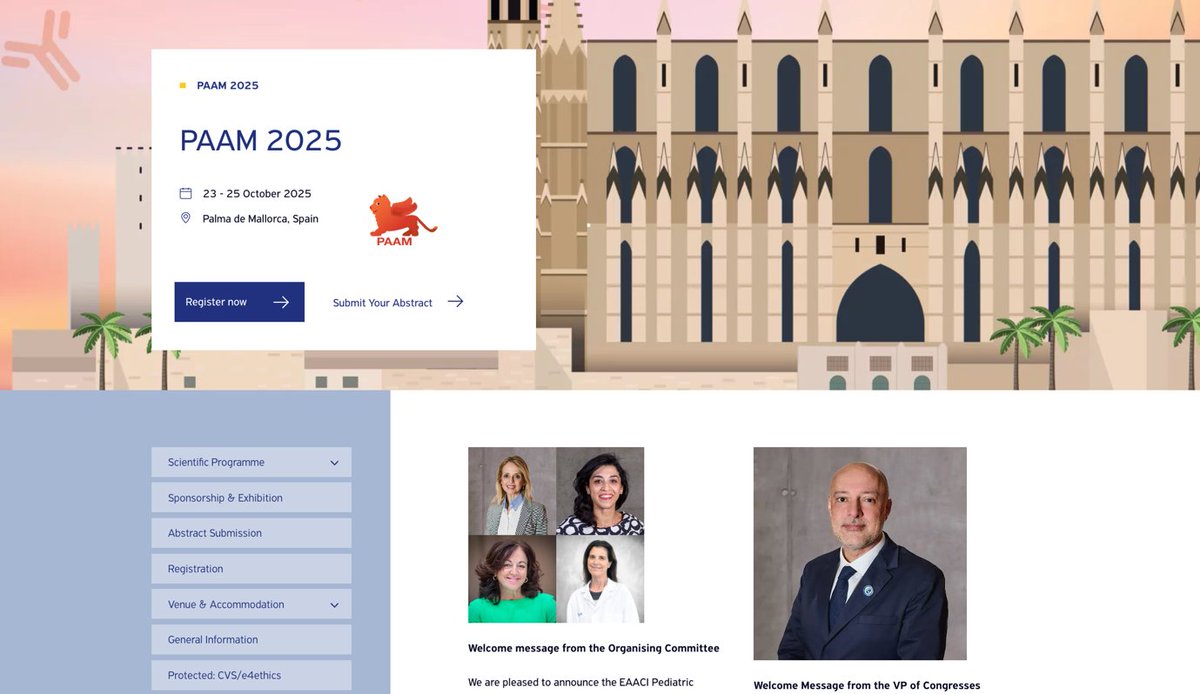 📣 Join us at #PAAM2025 in Palma!
Early Bird reg is open &amp; abstract call is live (DL: 16 July)
📝 eaaci-paam2025.process.y-congress.com
#PediatricAllergy