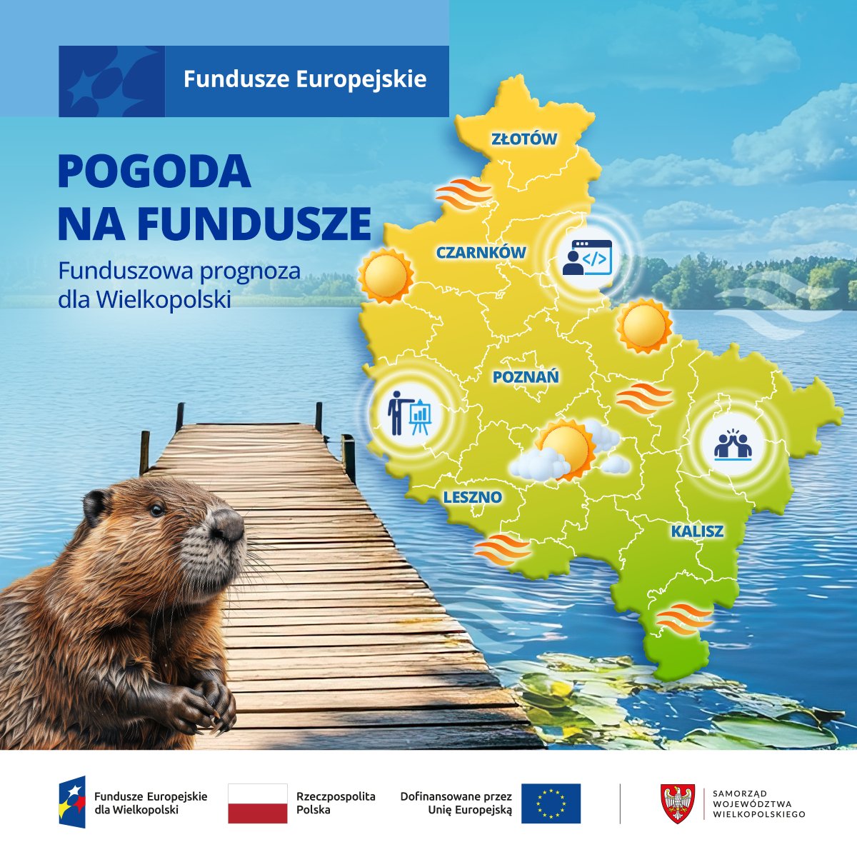 funduszeuewlkp's tweet image. 🌞 Lipiec rozgrzewa Wielkopolskę... dotacjami! 🚄📱🌿
Wysokie ciśnienie możliwości, bezchmurne niebo dla e-usług, integracji społecznej, inwestycji i transportu kolejowego.
Sprawdź nabory 👉 tiny.pl/4tycy726