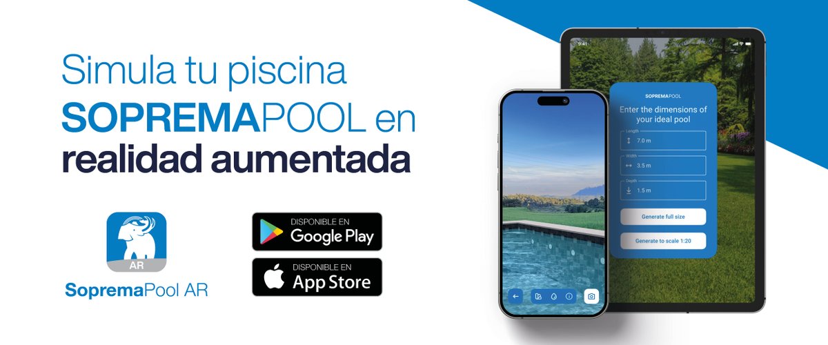 🏊‍♂️ Descubre tu piscina ideal con la app SopremaPool AR.

🔗 Descárgate la app y simula tu piscina en realidad aumentada: soprema.es/es/article/ref…

#SOPREMA #SopremaPool #SopremaPoolAR #aplicación #app #RealidadAumentada #Piscina #LáminaArmada #Membrana #Impermeabilización
