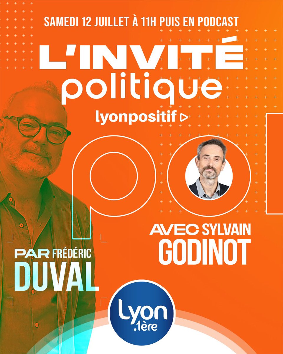 Lyon 1ère (@lyonpremiere) on Twitter photo 🎙️Sylvain Godinot, adjoint à la Ville de Lyon en charge de la transition écologique et du patrimoine, est notre invité ce samedi 12 juillet de 11h à 12h
#Lyon <a href="/SylvainGodinot/">Sylvain Godinot</a> <a href="/Gregorydoucet/">Grégory Doucet</a> 🎙️Sylvain Godinot, adjoint à la Ville de Lyon en charge de la transition écologique et du patrimoine, est notre invité ce samedi 12 juillet de 11h à 12h
#Lyon <a href="/SylvainGodinot/">Sylvain Godinot</a> <a href="/Gregorydoucet/">Grégory Doucet</a>